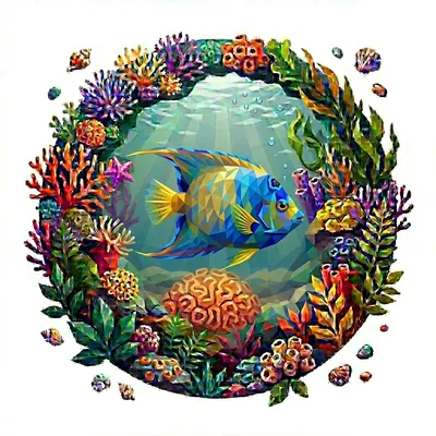 The 'Angelfish' badge — Reef Perfectionist, one of Cloodit's 106 collectible badges