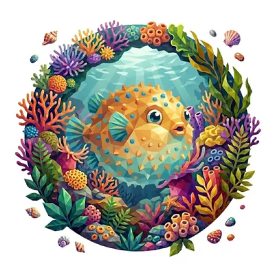 The 'Pufferfish' badge — Error Handler, one of Cloodit's 106 collectible badges
