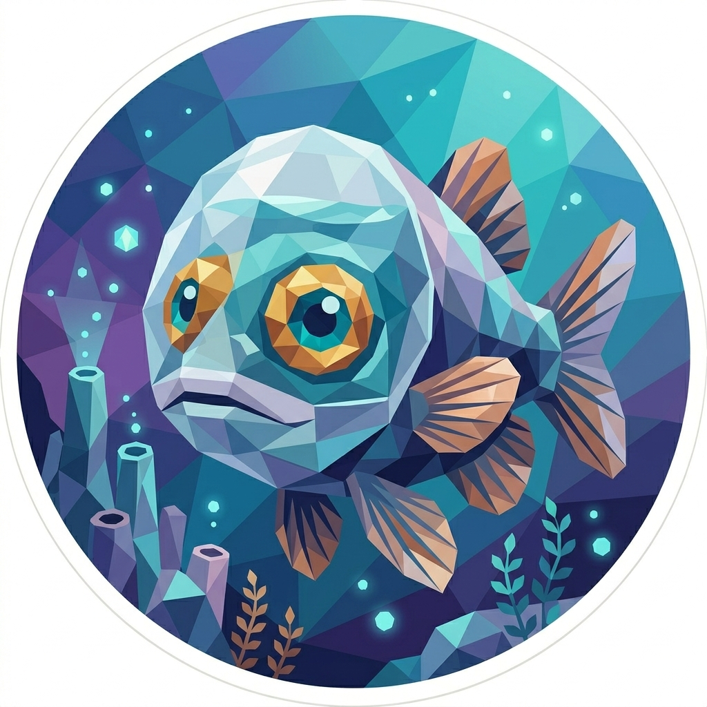 The 'Barreleye Fish' badge — Clear Vision, one of Cloodit's 106 collectible badges