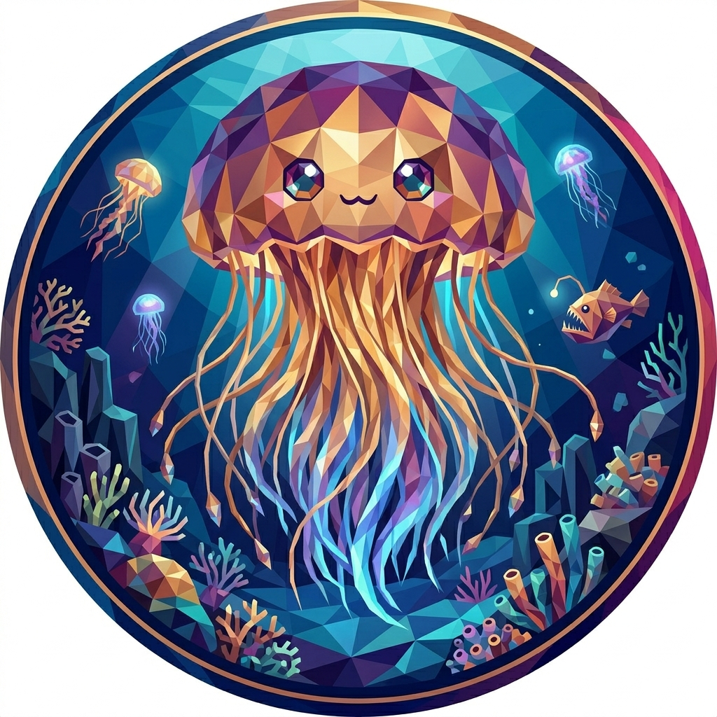 The 'Lion's Mane Jellyfish' badge — Set Operator, one of Cloodit's 106 collectible badges
