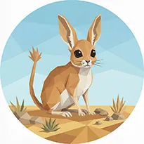 The 'Desert Jerboa' badge — High Jumper, one of Cloodit's 106 collectible badges