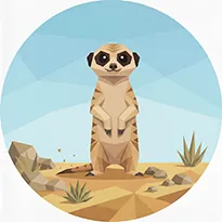 The 'Meerkat' badge — Communicator, one of Cloodit's 106 collectible badges