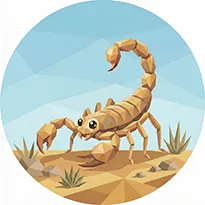 The 'Scorpion' badge — Venom Debugger, one of Cloodit's 106 collectible badges