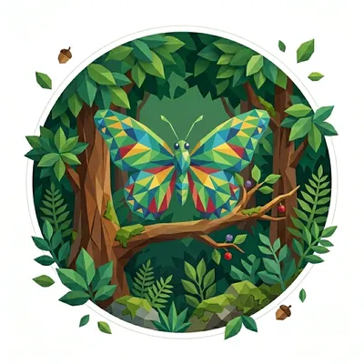 The 'Butterfly' badge — Branch Hopper, one of Cloodit's 106 collectible badges