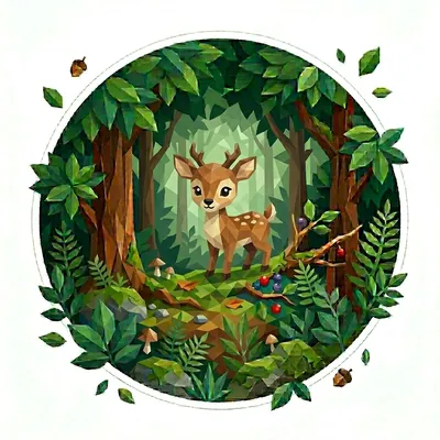 The 'Deer' badge — Forest Streak, one of Cloodit's 106 collectible badges