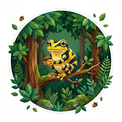 The 'Tree Frog' badge — Leap of Logic, one of Cloodit's 106 collectible badges
