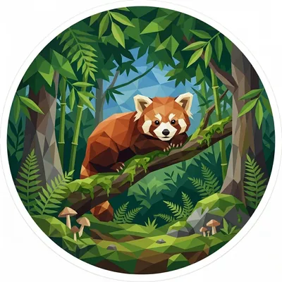 The 'Red Panda' badge — Forest Explorer, one of Cloodit's 106 collectible badges