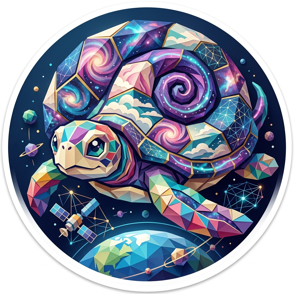 The 'Space Turtle' badge — Speed in Zero-G, one of Cloodit's 106 collectible badges