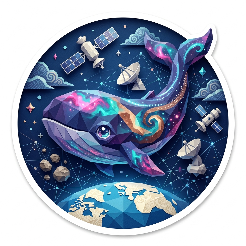 The 'Void Whale' badge — Definition Drifter, one of Cloodit's 106 collectible badges