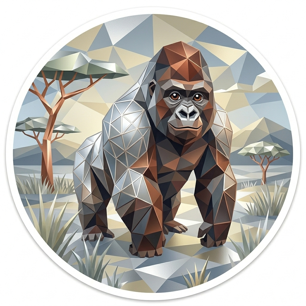 The 'Silverback Gorilla' badge — Savannah Master, one of Cloodit's 106 collectible badges