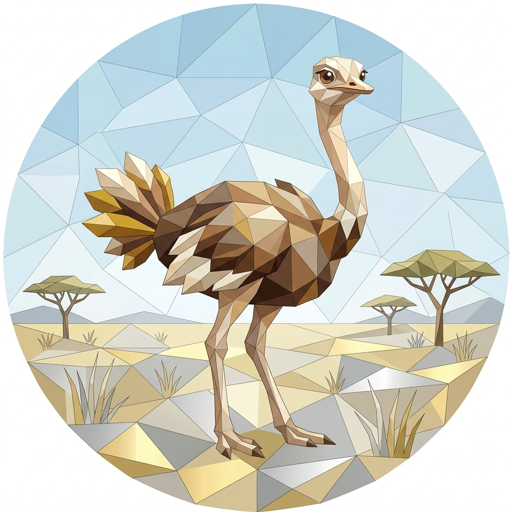 The 'Ostrich' badge — Full Sprint, one of Cloodit's 106 collectible badges