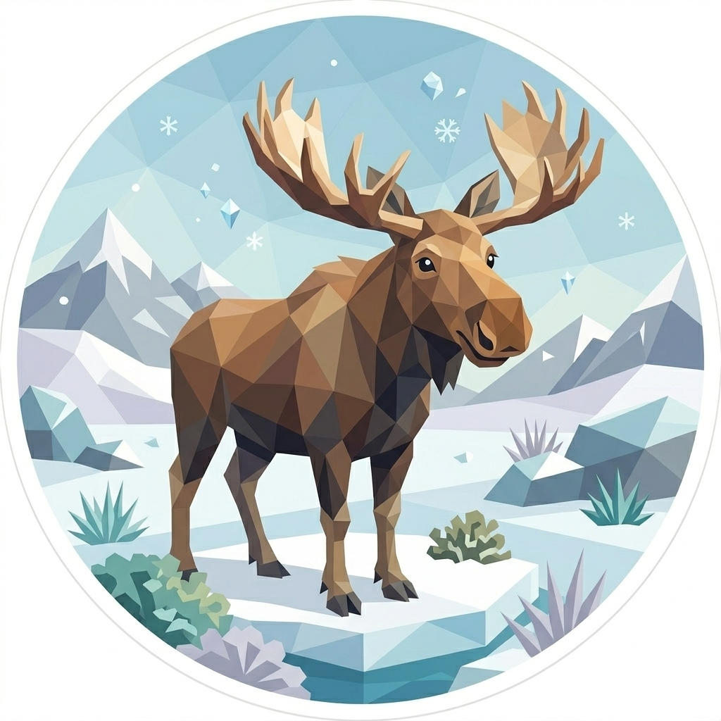 The 'Moose' badge — Tundra Champion, one of Cloodit's 106 collectible badges