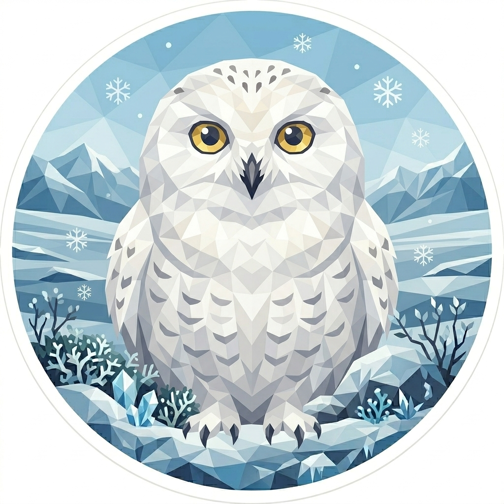 The 'Snowy Owl' badge — List Slicer, one of Cloodit's 106 collectible badges